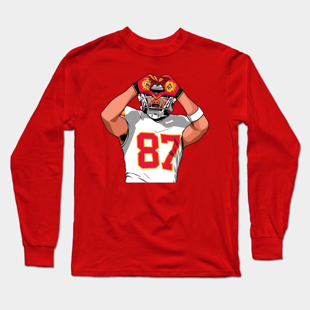 TRAVIS KELCE Long Sleeve T-Shirt by origin illustrations